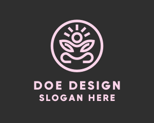 Zen Yoga Pose logo design