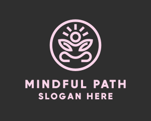 Enlightenment - Zen Yoga Pose logo design