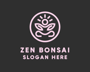 Zen Yoga Pose logo design