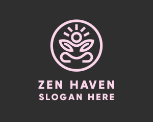 Zen Yoga Pose logo design