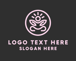 Zen Yoga Pose logo design