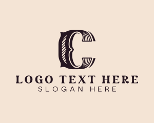 Letter C - Stylish Barbershop Letter C logo design