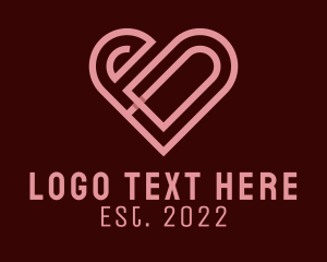 Lovely - Love Heart 3D Dating logo design