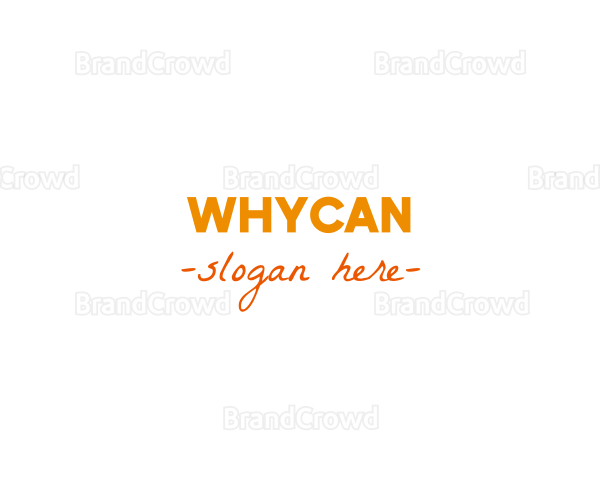 Orange Modern Wordmark Logo