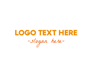 Simple - Orange Modern Wordmark logo design