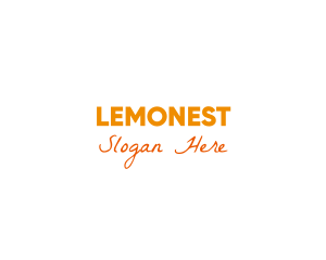 Orange Modern Wordmark Logo