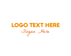 Orange Modern Wordmark Logo