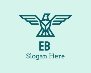 Minimalist Eagle Shield Logo