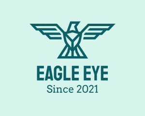 Minimalist Eagle Shield logo design