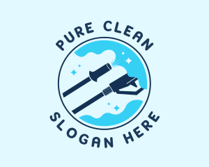 Pressure Washer Clean logo design