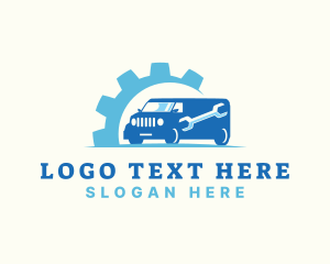 Driving School - Repair Van Wrench logo design