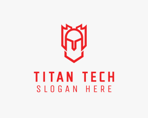 Titan - Medieval Knight Helmet logo design