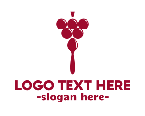 Raspberry - Grape Fruit Spoon logo design