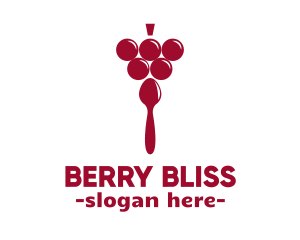 Raspberry - Grape Fruit Spoon logo design