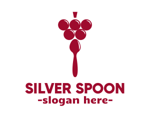 Grape Fruit Spoon logo design