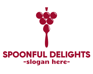 Spoon - Grape Fruit Spoon logo design