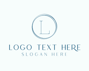 Author - Traditional Serif Circle Badge logo design