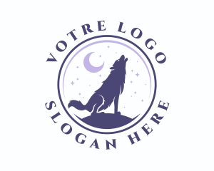 Howling Wolf Dog Logo