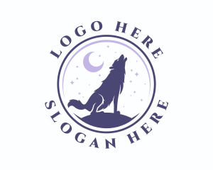 Beast - Howling Wolf Dog logo design
