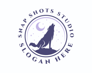 Animal Conservation - Howling Wolf Dog logo design