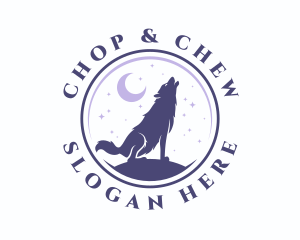 Veterinarian - Howling Wolf Dog logo design