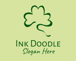 Lucky Shamrock Scribble logo design