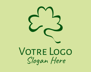 Ribbon - Lucky Shamrock Scribble logo design