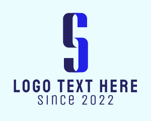 Media Agency - Blue Ribbon Media Letter S logo design