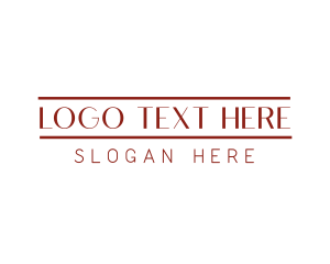 Red - Thin Minimalist Wordmark logo design