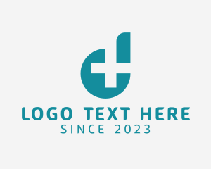 Healthcare Professional - Medical Cross Letter D logo design
