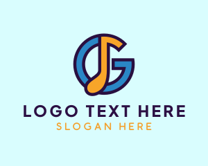 Note - Music Letter G logo design
