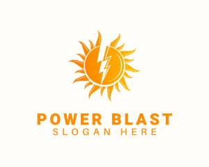 Solar Lightning Power logo design