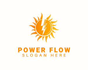 Solar Lightning Power logo design