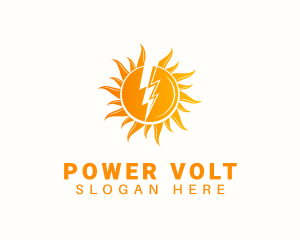 Solar Lightning Power logo design