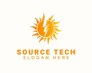 Source - Solar Lightning Power logo design