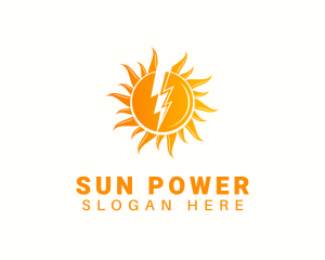 Solar Lightning Power logo design