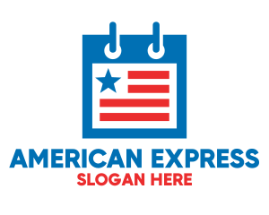 American USA Calendar logo design