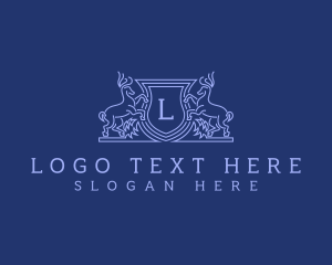 Lettermark - Stag Deer Crest logo design