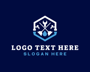 Faucet - Plumbing Plunger Maintenance logo design