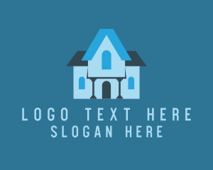 Property Developer - Blue Roof House logo design