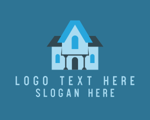 Roof - Blue Roof House logo design