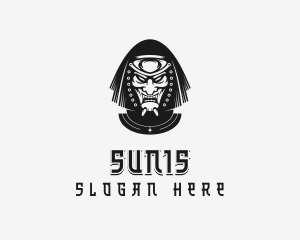 Japanese Samurai Warrior logo design