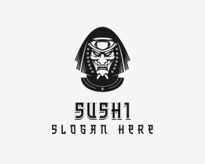 Japanese Samurai Warrior logo design