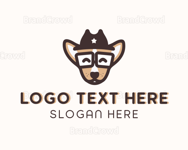 Cowboy Pet Dog Logo