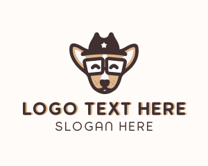 Roller Skate - Cowboy Pet Dog logo design