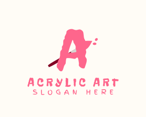 Art Paintbrush Paint logo design