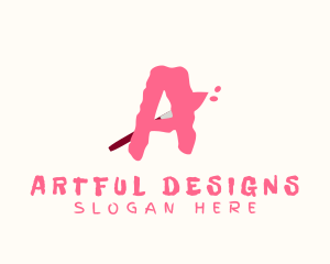 Art Paintbrush Paint logo design