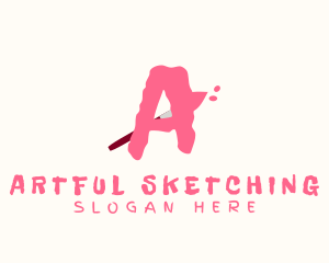 Art Paintbrush Paint logo design