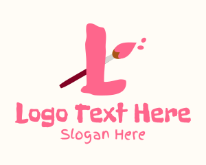 Art Class - Art Paintbrush Lettermark logo design