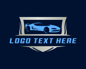 Electric Vehicle - Automobile Car Shield logo design
